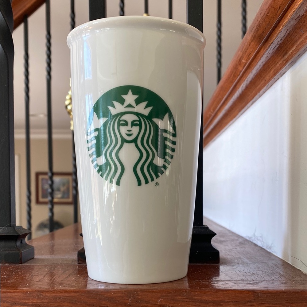 Starbucks White Ceramic Tumbler